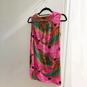 MOD Vintage Paisley Patterned Mini Dress